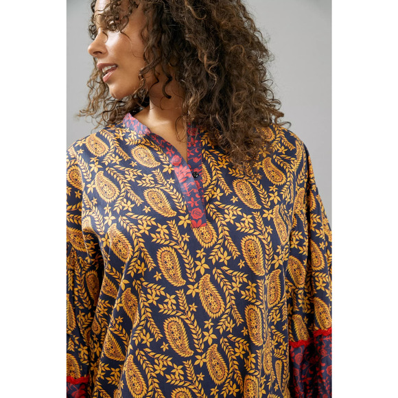 New Anthropologie Sachin & Babi Celestine Tunic Dress $168 PLUS 1X Blue - Picture 2 of 9